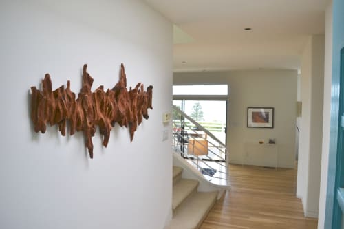 Modern Wall Sculpture - Fresh Perspective | Wall Hangings by Lutz Hornischer - Sculptures in Wood & Plaster