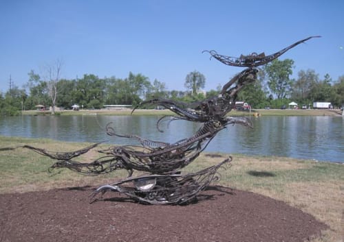Birds in the Billows | Sculptures by Sayaka Ganz | Purdue University Fort Wayne in Fort Wayne