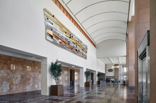 "Strata" Wall Sculpture | Wall Hangings by MORAN BROWN | Key Tower in Cleveland