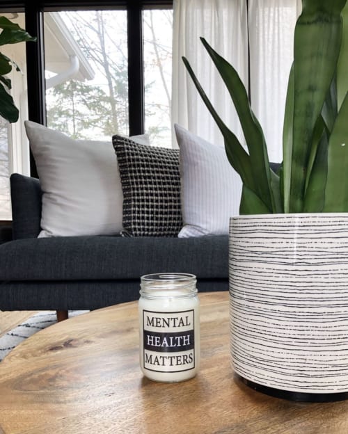 Mental Health Matters Candle | Lighting by Shanti Creations Candle Company | Kate Chipinski's Home in Minneapolis