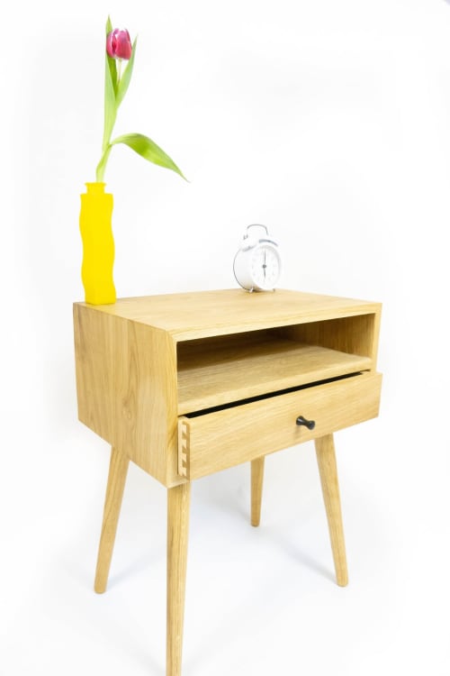 Solid Oak Nightstand / Bedside Table | Storage by ColombeFurniture