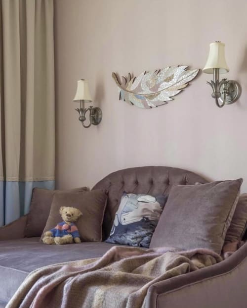 Mosaic feather wall hanging | Wall Sculpture in Wall Hangings by Julia Gorbunova