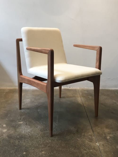 "Oscar" Minimalist Chair with Arms | Chairs by Alessandra Delgado Design | Private Residence - São Paulo - SP in Pinheiros