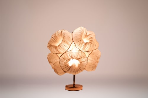 Modern Fabric Plain Table Lamp Anemone by Studio Mirei | Lamps by Costantini Design