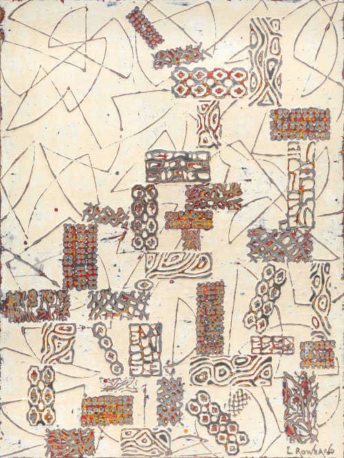 Ecological Jenga - sold | Paintings by L Rowland Contemporary Art