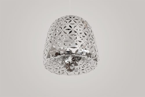 Lattice Light Stainless steel mirror | Pendants by ADAMLAMP | Casati Budapest Hotel in Budapest