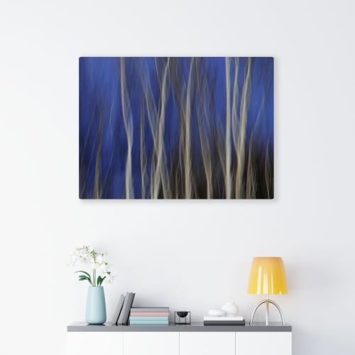 Mystic Blue Forest 1283 | Oil And Acrylic Painting in Paintings by Rica Belna