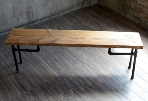 Industrial Bench | Benches & Ottomans by THE IRON ROOTS DESIGNS
