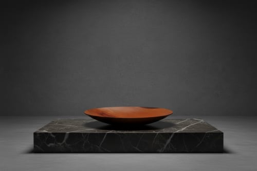 Handcrafted Flat Pearwood Bowl | Dinnerware by Holzkunst Samuel Meisinger