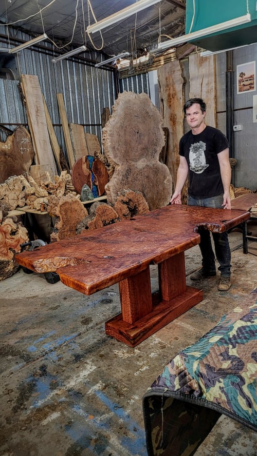 Redwood Burl Organic Wood Communal Table 34x72 | Tables by Lumberlust Designs