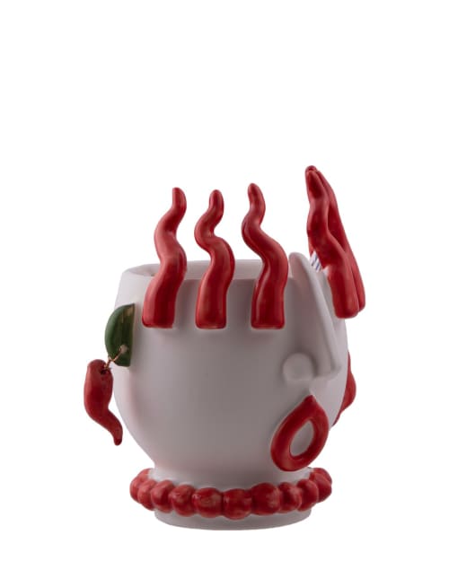 Ifigenia , seller of peppers, the baby | Vase in Vases & Vessels by Patrizia Italiano