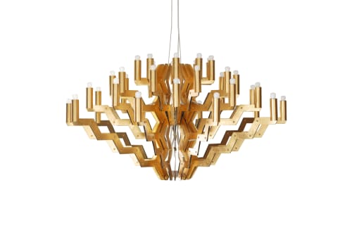 ARM 40 Chandelier Gold 98 | Chandeliers by ADAMLAMP