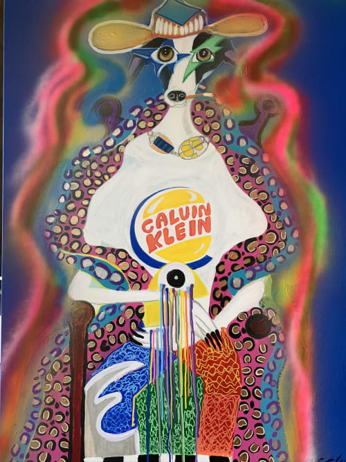 Space is the place | Oil And Acrylic Painting in Paintings by Lulu Bella Art