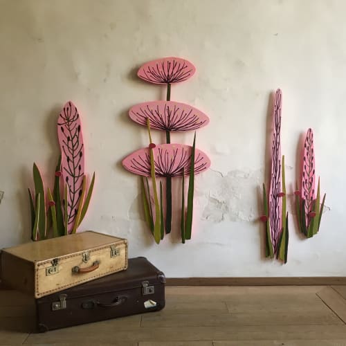 Pink Flowers | Sculptures by Simona Vergani