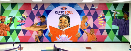 KIPP Soul mural | Murals by artofYungai | KIPP Soul Primary in Atlanta