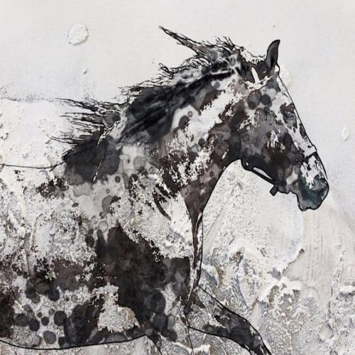 Bay Horse | Oil And Acrylic Painting in Paintings by Irena Orlov
