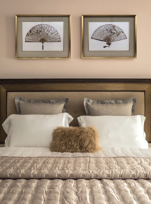 Oriental Fans - set of two mosaic artworks | Art & Wall Decor by Julia Gorbunova