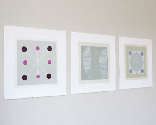Set of three handmade prints