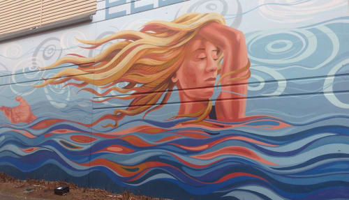 Mural | Murals by Megan Lingerfelt | Helix-Ellipse Apartments in Seattle