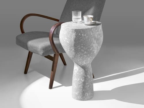 Plinth Side — Textured Concrete Side Table | Tables by Donatas Žukauskas