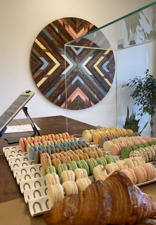 Wood Wall Art - Colors of Macarons | Wall Hangings by Crate No. 8 Co. | Gourmand Macaron & Friends in Delta