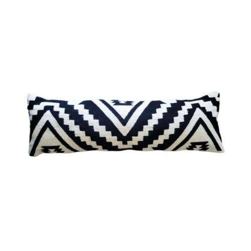Ascia Handwoven Extra Long Wool Lumbar Pillow Cover | Pillows by Mumo Toronto