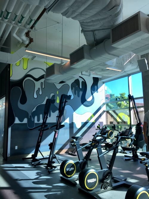 Cardio Drips | Murals by Cory Schnitzer | Fit Athletic Club & Gym in San Diego