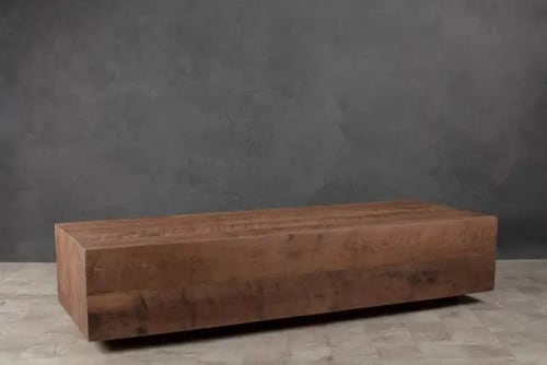 Industrial Walnut Bench / Coffee Table / Sideboard / Tv Stan | Storage by Aeterna Furniture