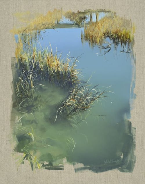 Untitled Marshscape | Oil And Acrylic Painting in Paintings by VLVolborth Studio - Veronica Volborth