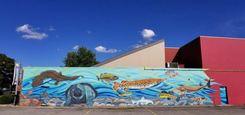 Fish Mural | Street Murals by Hollie Berry | Museum Center at 5ive Points in Cleveland