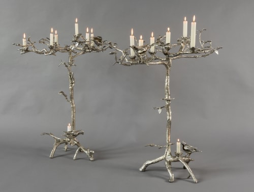 pair of candelstick | Sculptures by PAULA SWINNEN