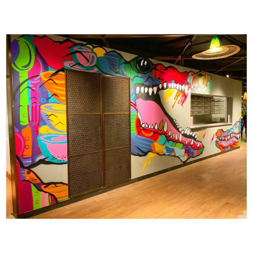 Crocodile Mural | Murals by Szabotage