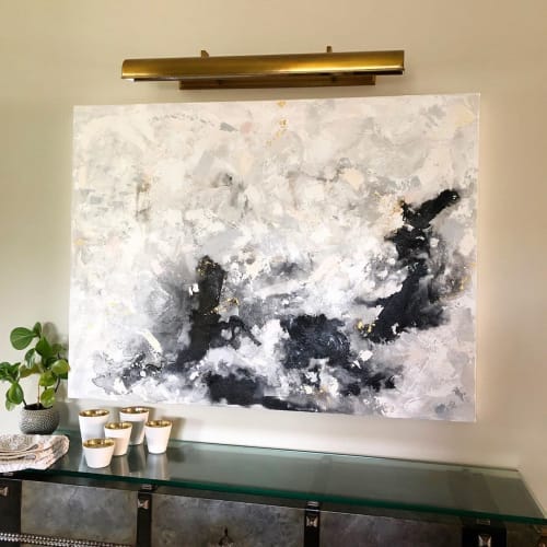 Painting (black and white Abstract) | Paintings by Samantha Louise Designs
