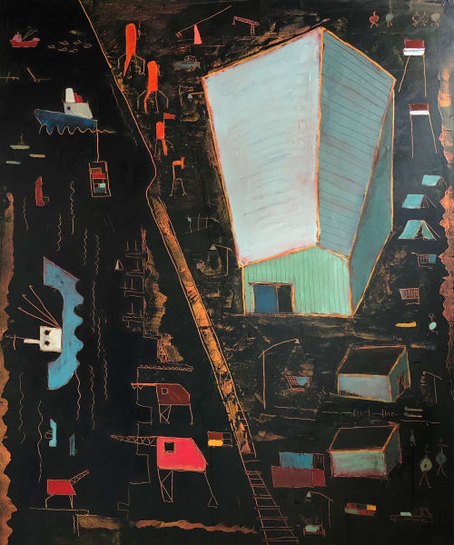 Fisherman's Terminal | Paintings by Matthew Holloway | Seattle in Seattle