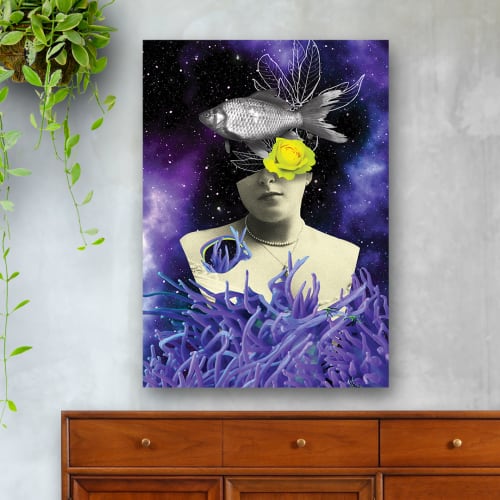 Surreal Galaxy Collage | Wall Hangings by MELISE FLORES