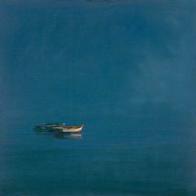 Anne Packard "Two Dories" | Oil And Acrylic Painting in Paintings by YJ Contemporary Fine Art