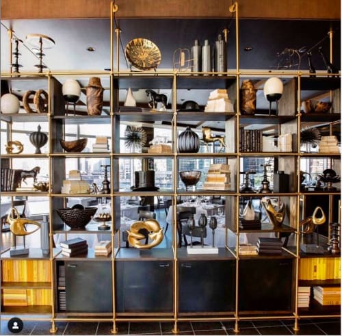 Collector's Shelving Partition | Interior Design by Amuneal | Gibsons Italia in Chicago