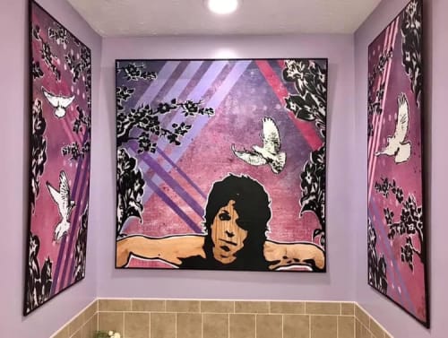Prince “When Doves Cry” Private Residence Installation | Paintings by Ryan Frizzell (The Rhinovirus)