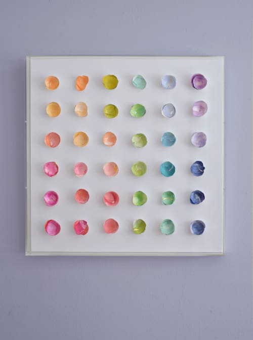 Kintsugi Eggshells Chroma Petals | Wall Sculpture in Wall Hangings by Elisa Sheehan