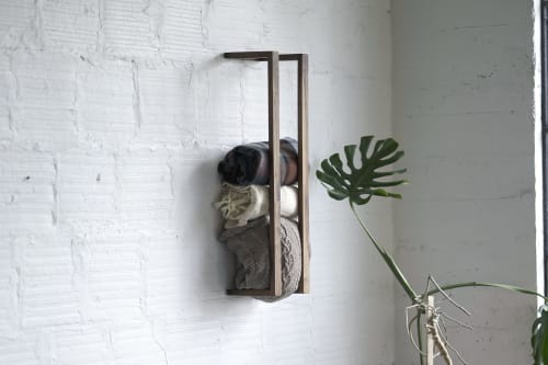 Modern Blanket Wall Rack | Storage by THE IRON ROOTS DESIGNS