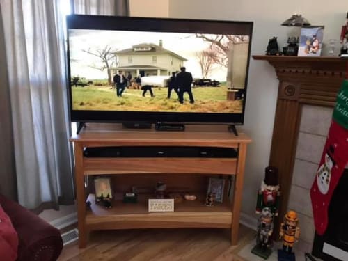 Cherry TV stand | Furniture by Colonial Blade and Wood | Private Residence - Vine Grove, KY in Vine Grove