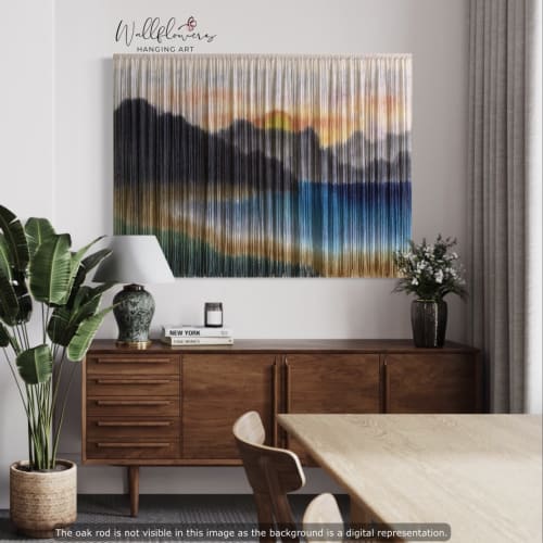 MOLOKAI Coastal Island Landscape Dyed Tapestry | Wall Hangings by Wallflowers Hanging Art