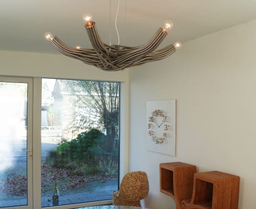 "Flux" organic metal chandelier | Chandeliers by JAN PAUL