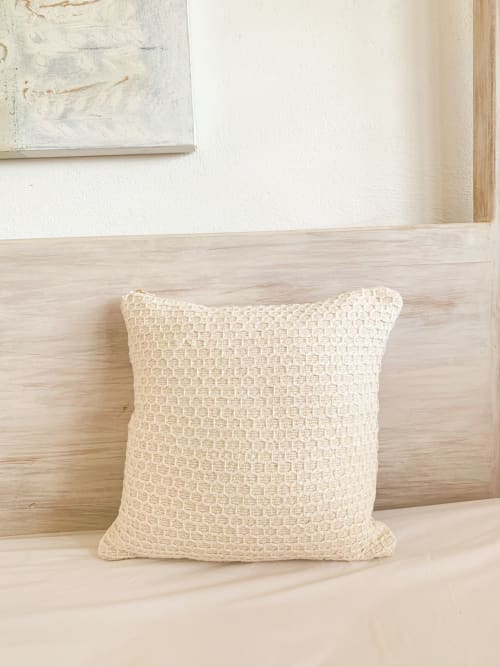 Diamond Guanabana Cream Pillow | Pillows by Zuahaza by Tatiana