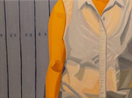 White Collar | Oil And Acrylic Painting in Paintings by Helena Wurzel