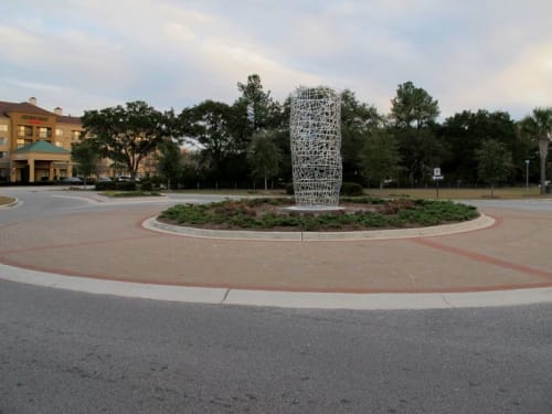 Woven Structure | Public Sculptures by Jonathan Brilliant | City Hall Lane in North Charleston