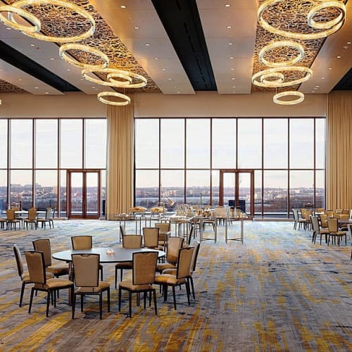 Ceiling Panels | Chandeliers by Lightwave Laser | MGM National Harbor in Oxon Hill