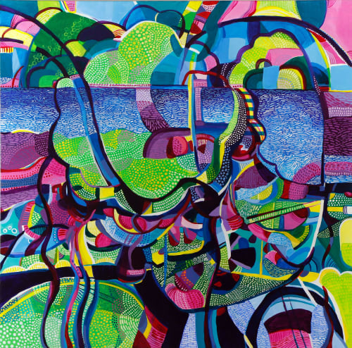 Picnic, abstract painting | Paintings by Jennifer Banzaca