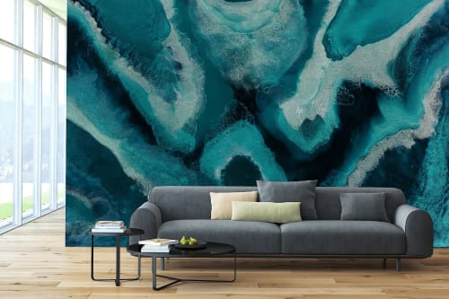 Jewel of Capri-BG Wallpaper Mural | Wall Treatments by MELISSA RENEE fieryfordeepblue  Art & Design