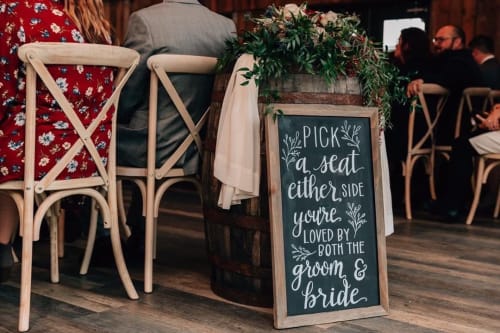 Wedding Signage | Art & Wall Decor by Draw Life Freely Art & Design | Twin Tails Event Farm in Oakland